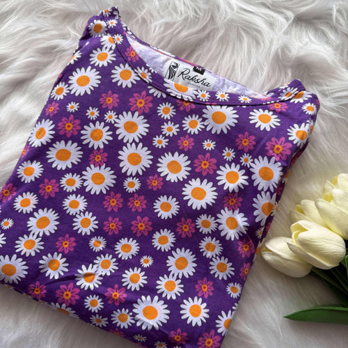 Bold Purple Zipless Maternity Wear