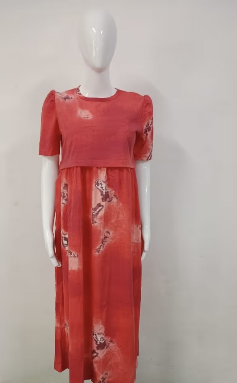 Soft Muted Coral Red Zipless Maternity Wear