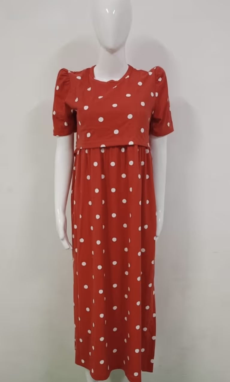 Warm Rust Red Zipless Maternity Wear