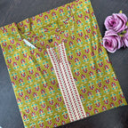 Dark Mustard  Yellow  Flower Print Kurti