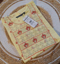 Pastel Yellow Floral Embroidered Kurti