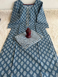 Deep Teal Blue Kurti With Pant
