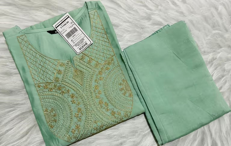 Pastel Mint Green Kurti Set