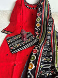 Bold Red Ethnic Kurti Set