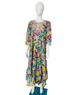 Light Cream Flower Print Kurti