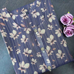 Dark Blue Flower Print Kurti