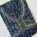 Rich Navy Blue Alia Cut Kurti
