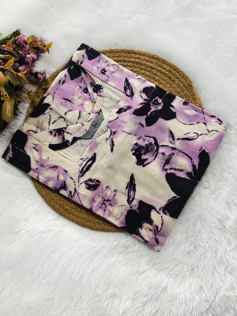 Lavender Bloom Art Kurti