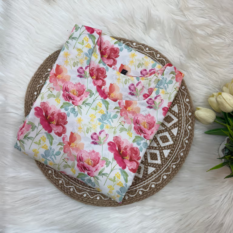 Blossom Breeze Muslin Kurti