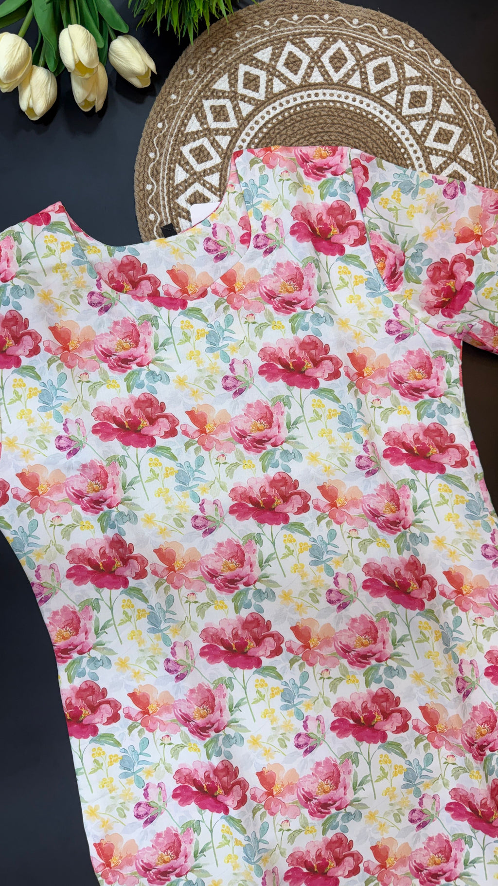 Blossom Breeze Muslin Kurti