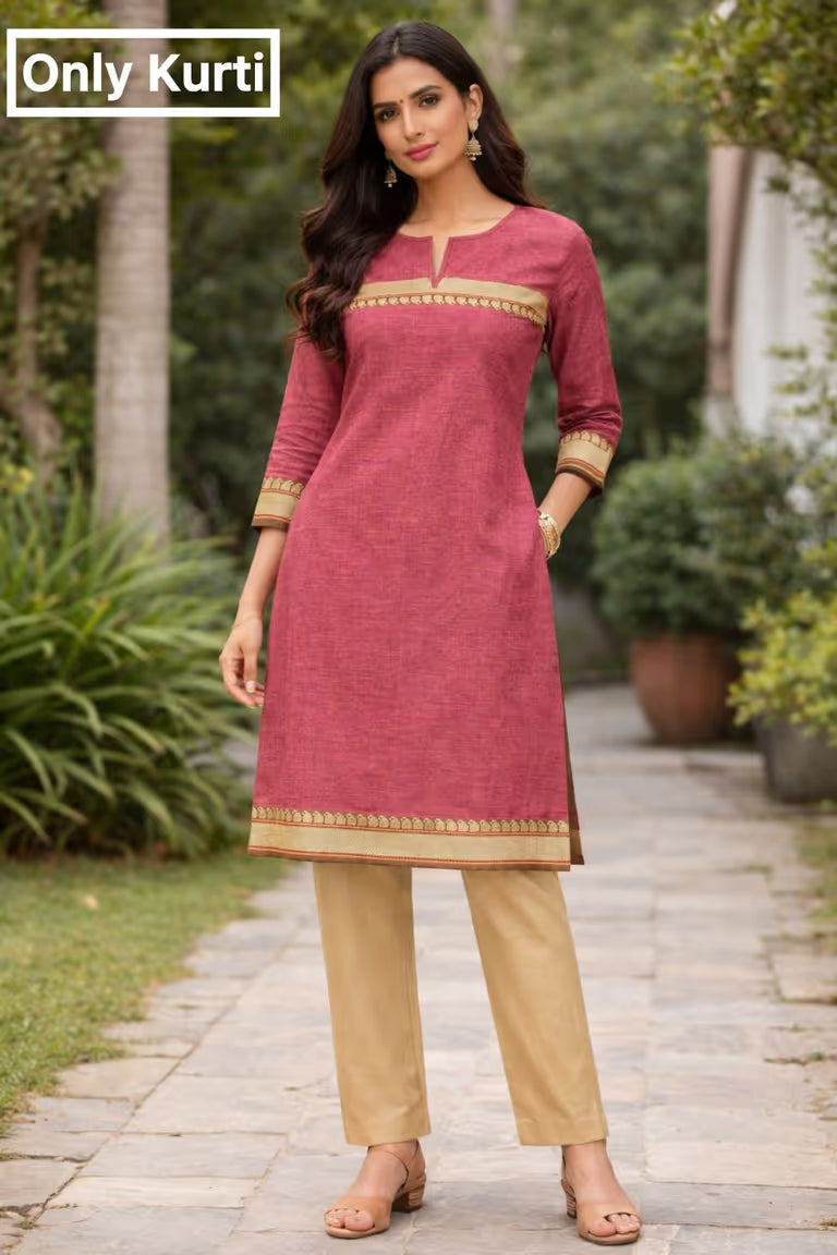 Rosewood Elegance Kurti -(2676)