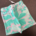 Mint Green Pastel Pink Tropical  Kid Unisex Short