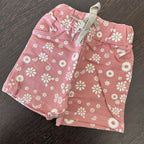 Muted Pink White Daisy Floral Kid Unisex Short