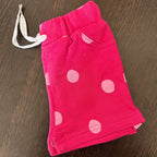 Bright Pink Polka Dot Pattern Kid Unisex Short
