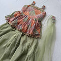 Pastel Shade Orange Green Purple Sharara Set