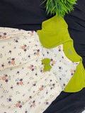 Olive Bloom Balloon Frock