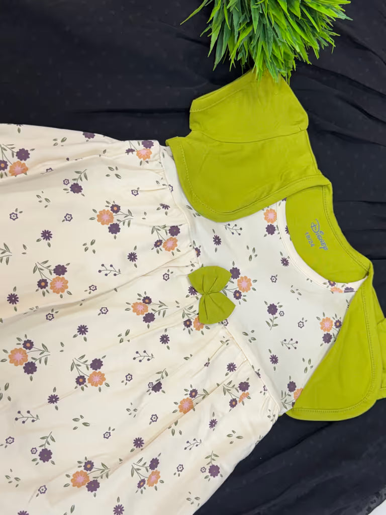 Olive Bloom Balloon Frock