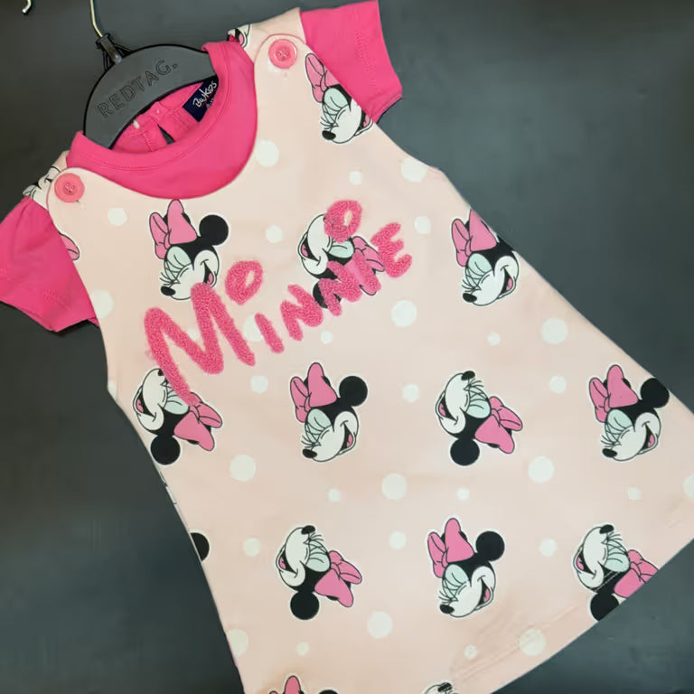 Minnie Blush Dungaree Dress