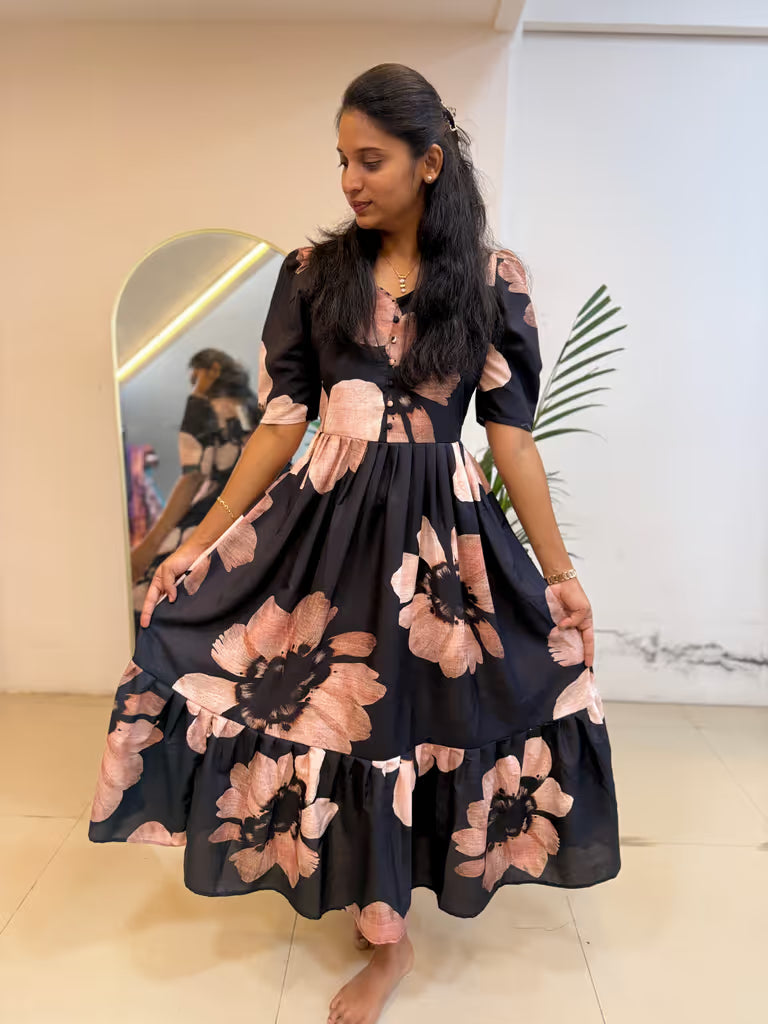 Midnight Petals Maxi