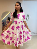 Rosy Floral Breeze Maxi