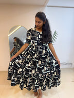 Urban Grid Black Maxi