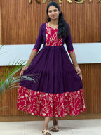 Royal Plum Bloom Maxi-(2636)