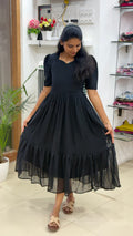 Midnight Elegance Tiered Maxi-(2631)