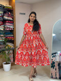 Coral Bloom Tiered Maxi