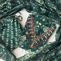 Dark Teal Green Floral Kurti Set