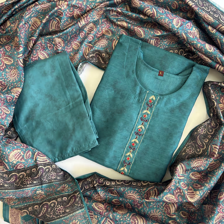 Teal Shade Kurti Set