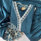 Vibrant Teal Color Kurti Set