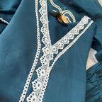 Vibrant Teal Color Kurti Set