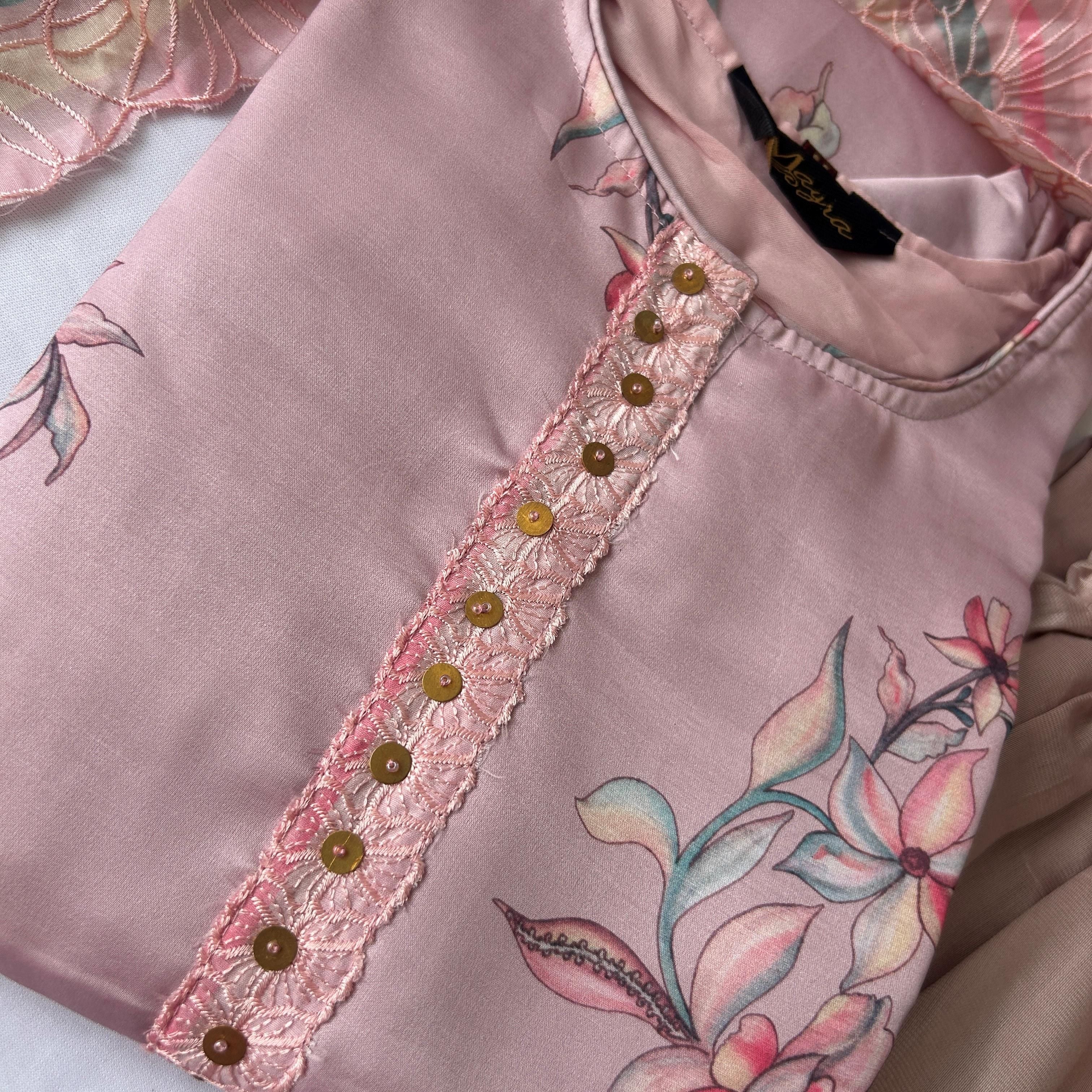Muted Pink Shade Kurti Set
