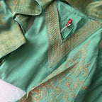 Pastel Green Golden Threads Kurti Set