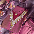 Deep Maroon Colored Kurti Set