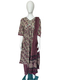 Muted Beige Color Kurti Set