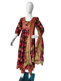 Vibrant Maroon Colour Printed Kurti Set