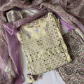 Cream Shade Anarkali Kurti Set