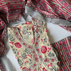 Beige Colour  Alia Cut Kurti Set