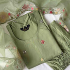 Olive Green Kurti Set