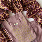 Soothing Opera Mauve Shade Kurti Set