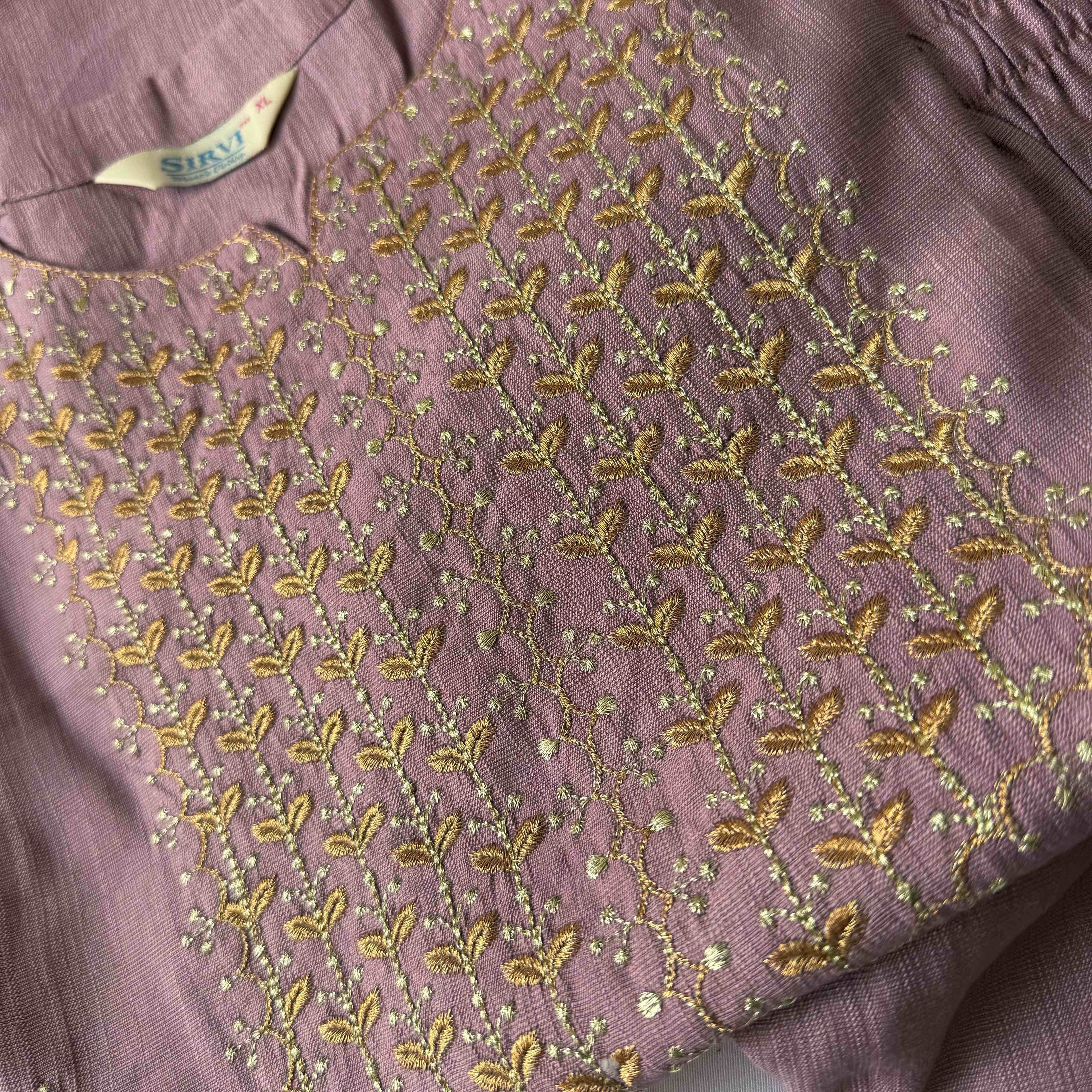 Soothing Opera Mauve Shade Kurti Set