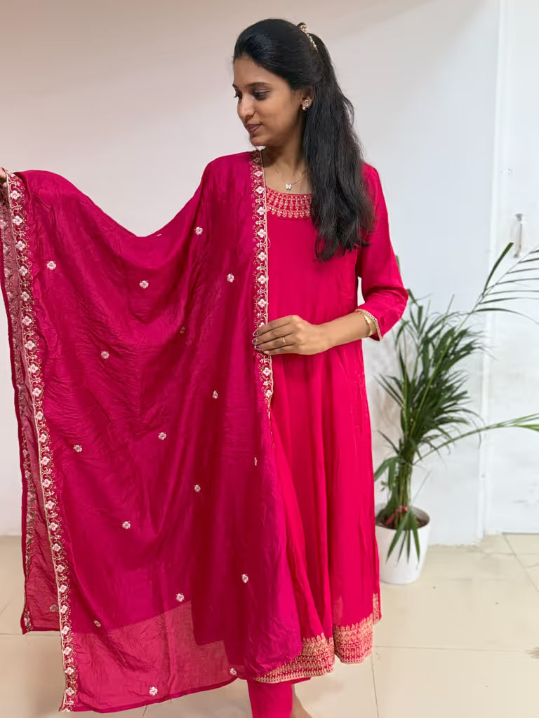 Gulabi Gold Embroidered Salwar Set