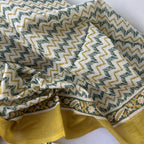 Off White Block print Kurti Set