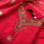 Vibrant Red Kurti Set