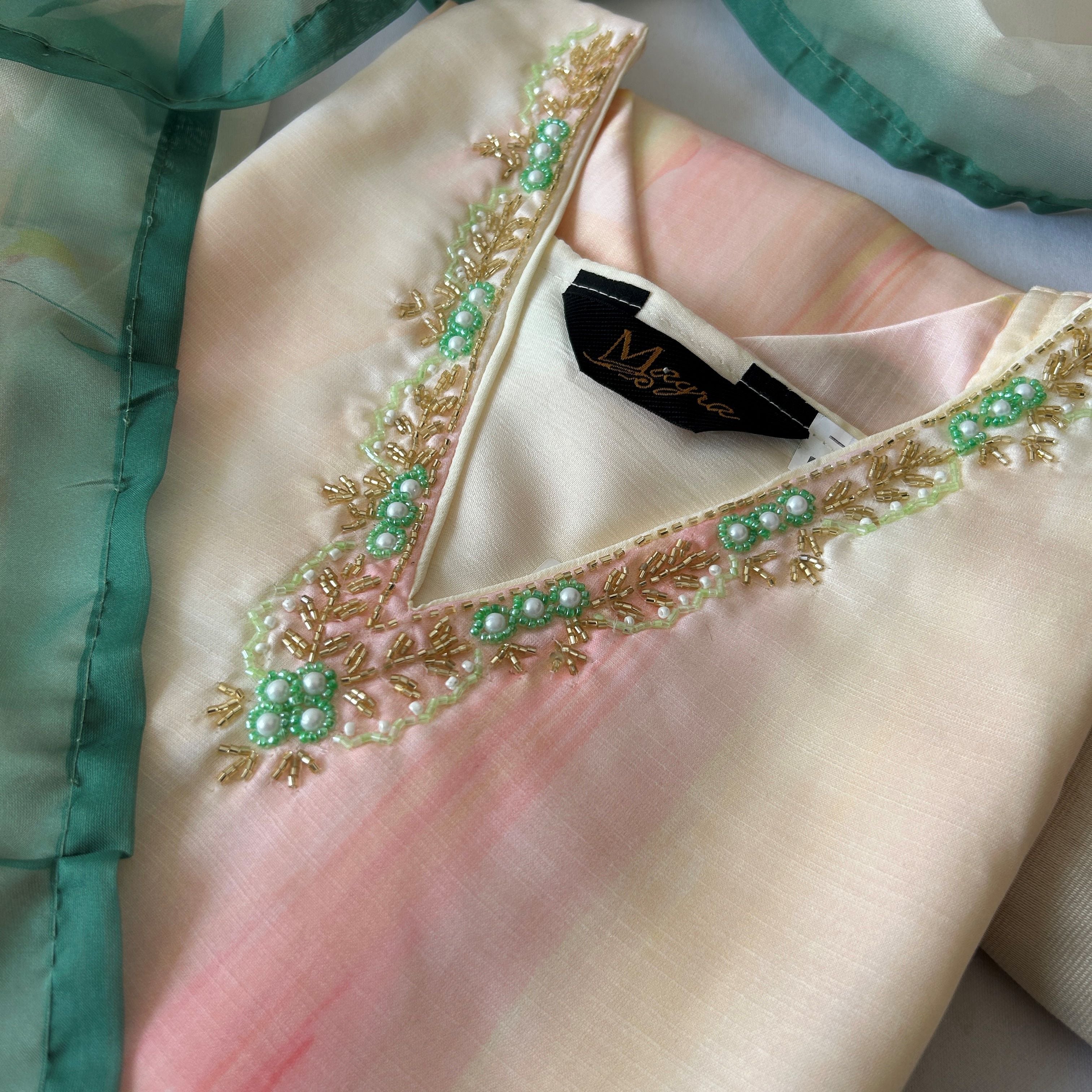 Cream Pastel Tone Kurti Set