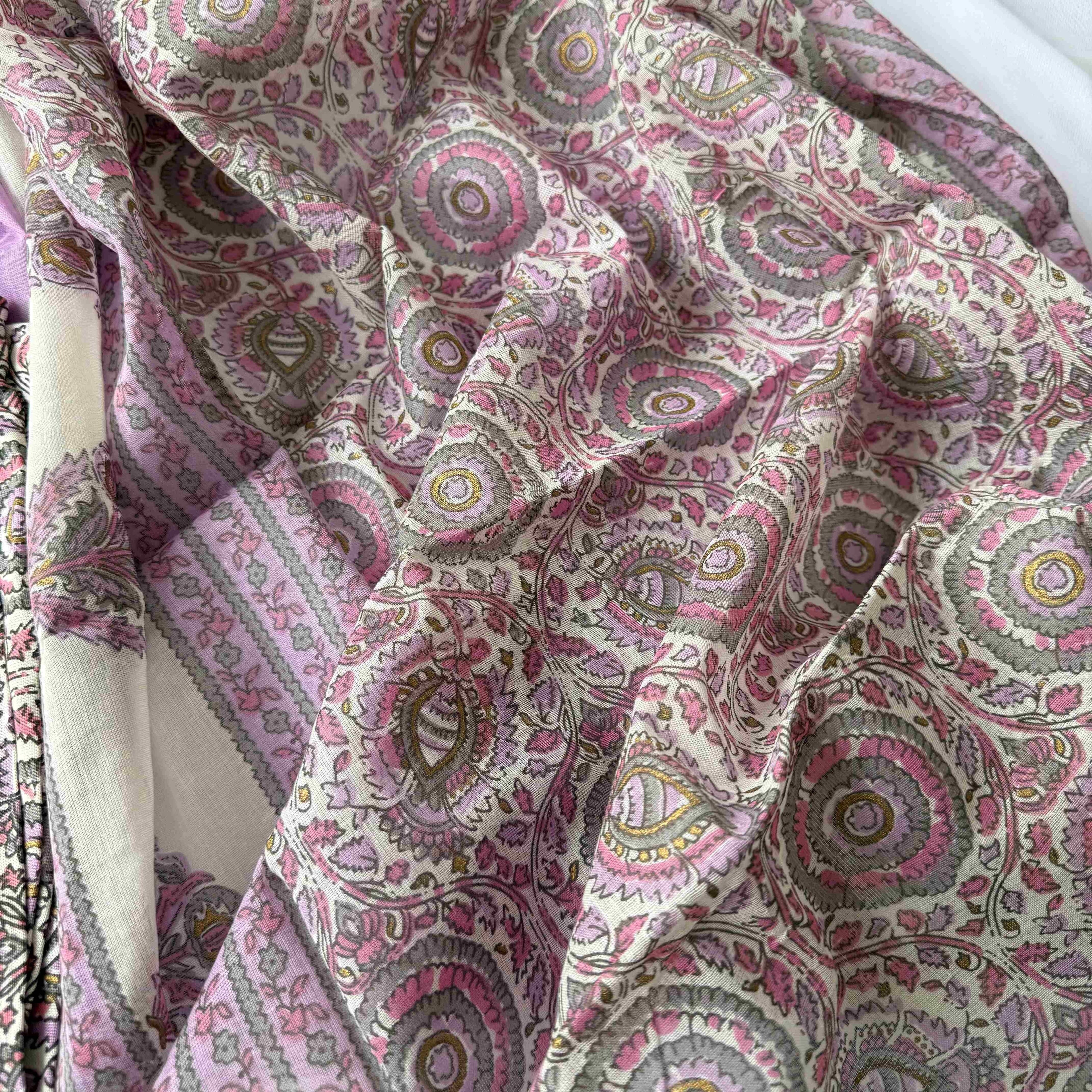 Cream Shade Anarkali Kurti Set