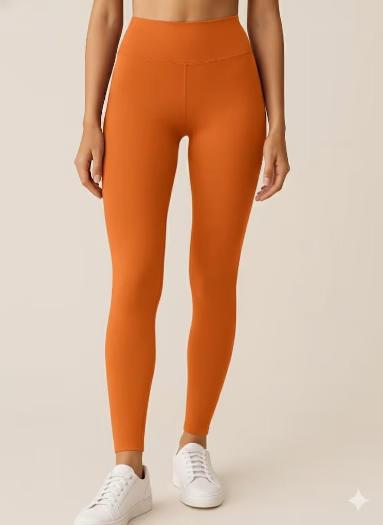 Orange Full Length Leggings