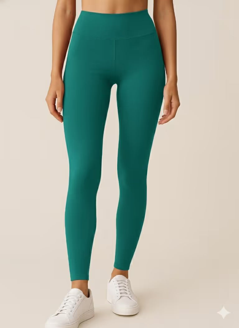 Raamar Green Angle Length Leggings