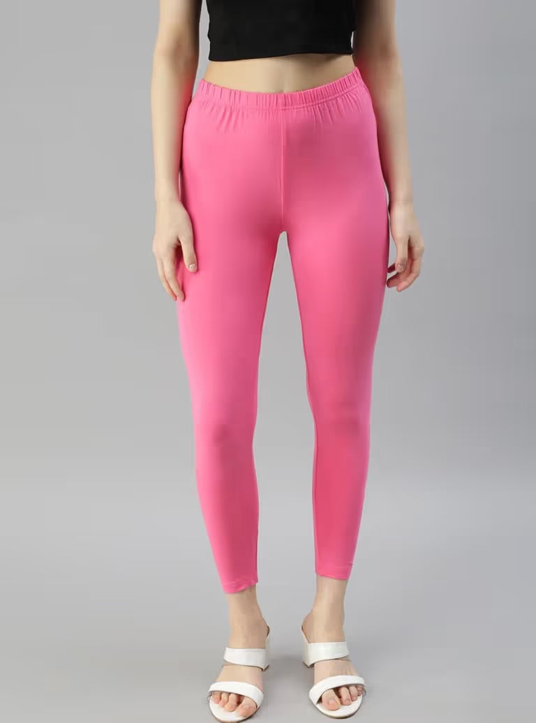 Baby pink Angle  Length Leggings